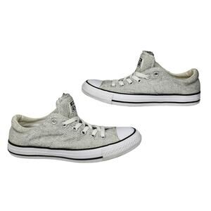 Converse All Star Shoes Womens 9 Gray White Knit Low Top Sneakers